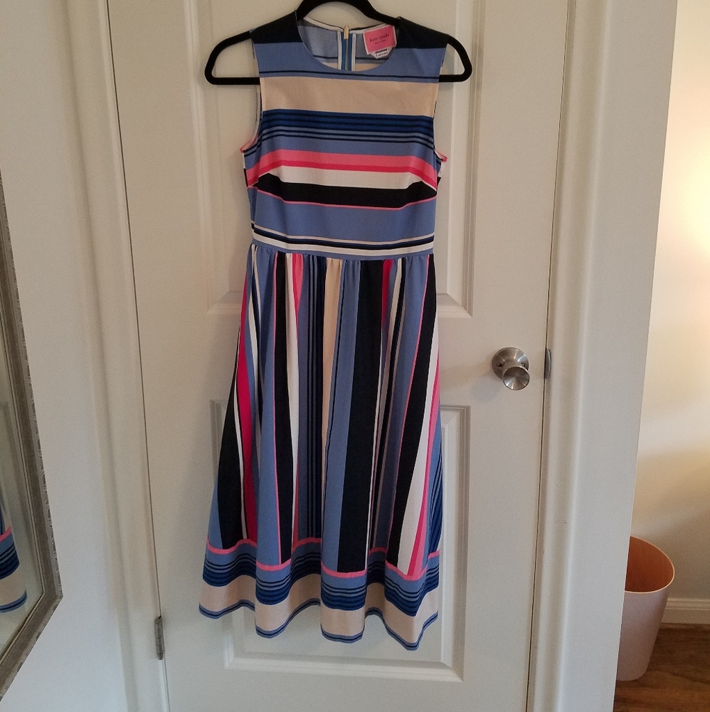 A-Line Striped Kate Spade Dress Size 2 nwot